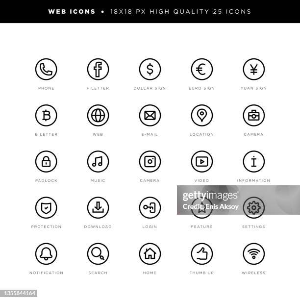 web icons for user interface - facebook icon stock illustrations
