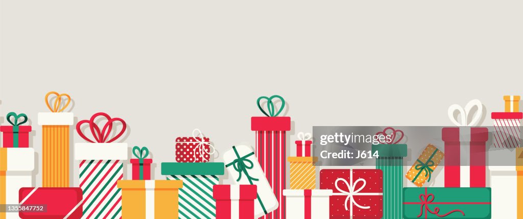 Colorful seamless gifts pattern