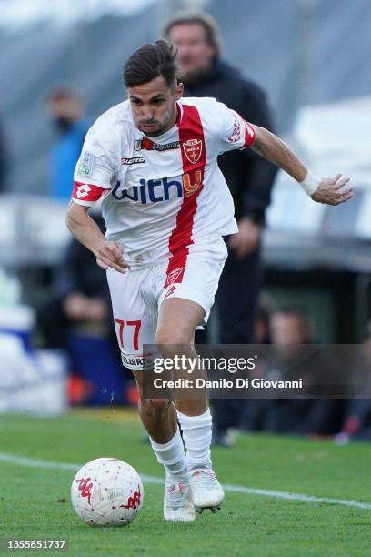 Marco D'Alessandro of AC Monza in action during the Serie B match between Ascoli Calcio 1898 FC and AC Monza at Stadio Cino e Lillo Del Duca on...