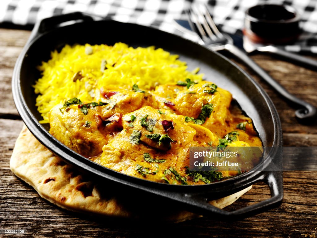 Chicken curry with rice