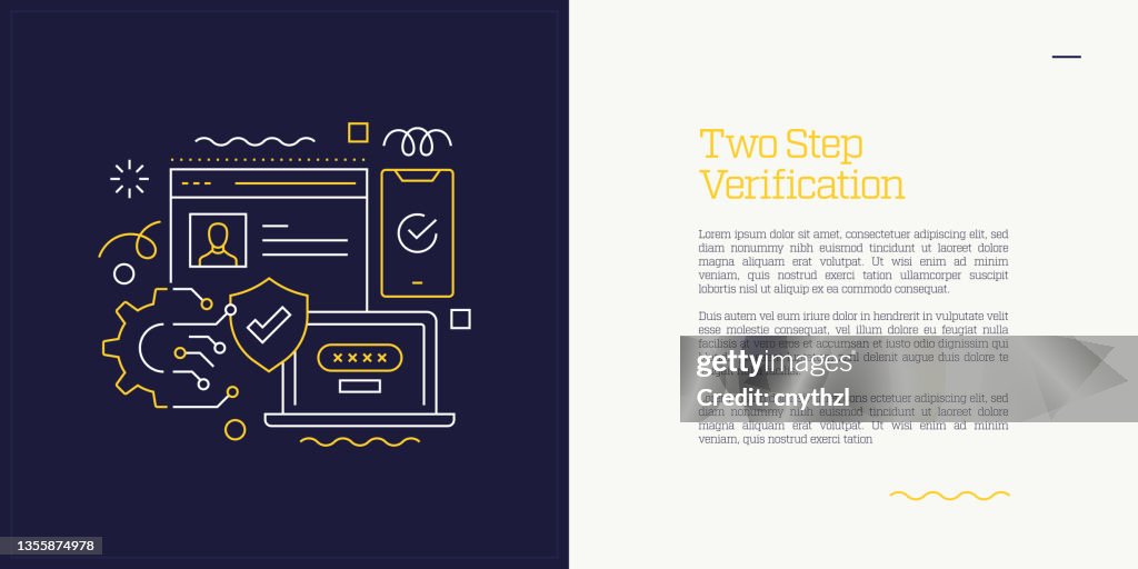 Verification Background Thumbnail Vector Set Of Illustration Two Step Verification Concept Line Art Style ...