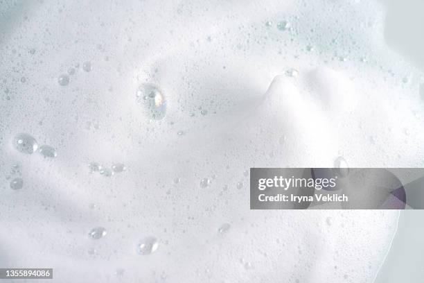 macrophotography of  beauty product foam soap. - froth foto e immagini stock