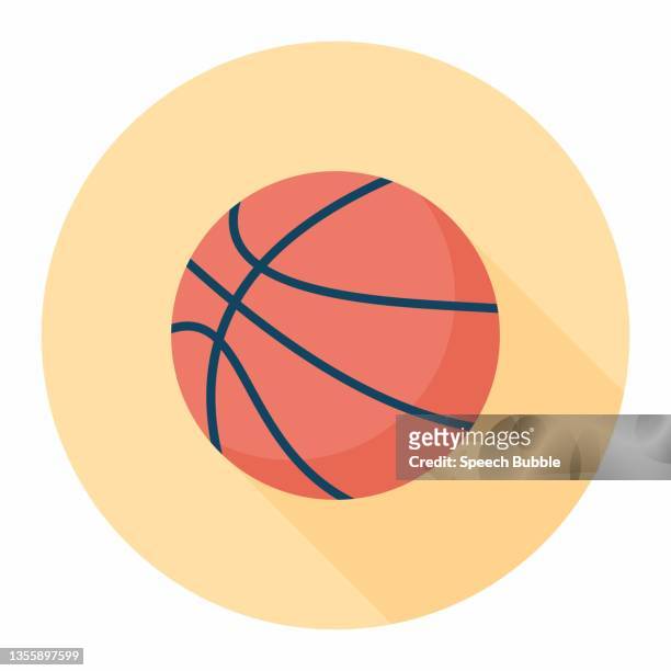 basketball flat icon - qualification round stock illustrations