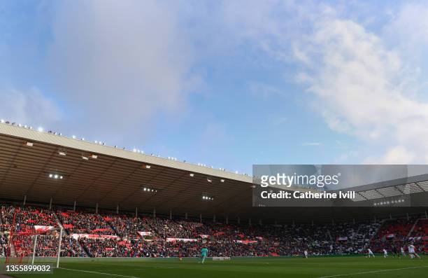 General view inside the stadium during the FIFA Women's World Cup 2023 Qualifier group D match between England and Austria at Stadium of Light on...