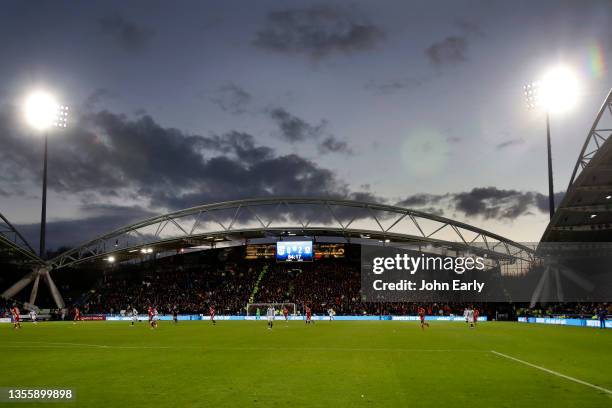 General view of the stadium during the Sky Bet Championship match between Huddersfield Town and Middlesbrough at Kirklees Stadium on November 27,...