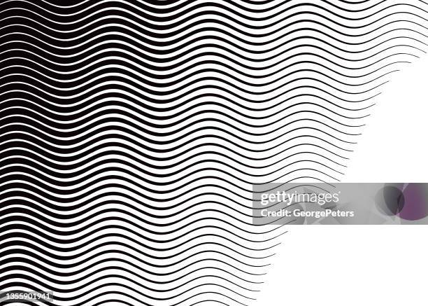 wellenlinien hintergrund. halbtonmuster - oszilloskop wellenmuster stock-grafiken, -clipart, -cartoons und -symbole