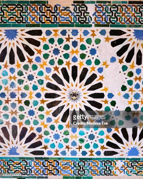 architectural details at the alhambra - alhambra fotografías e imágenes de stock