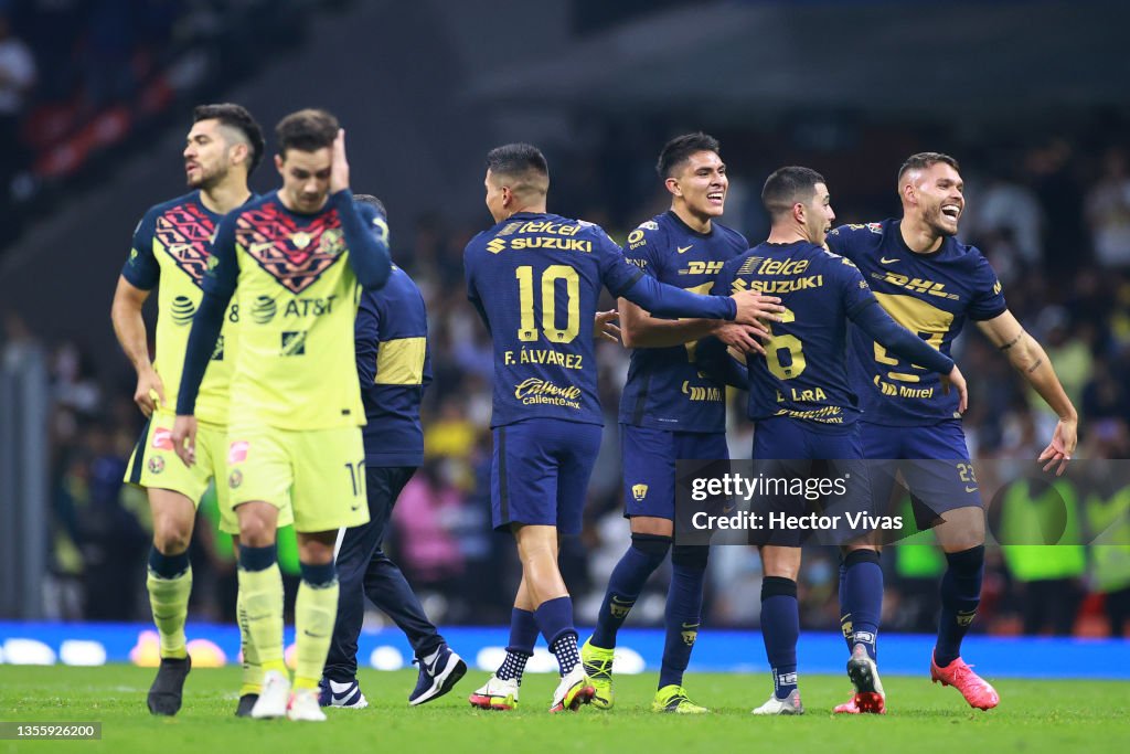 America v Pumas UNAM - Playoffs Torneo Grita Mexico A21 Liga MX