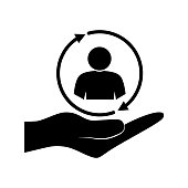 Full customer care service icon. vector illustration