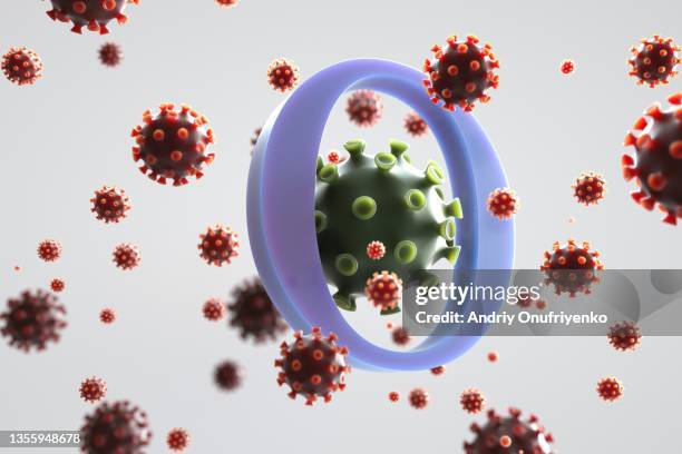 covid-19 omicron variant - sistema immunitario foto e immagini stock