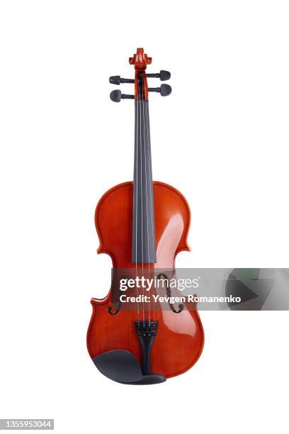 violin isolated on white background - violino imagens e fotografias de stock