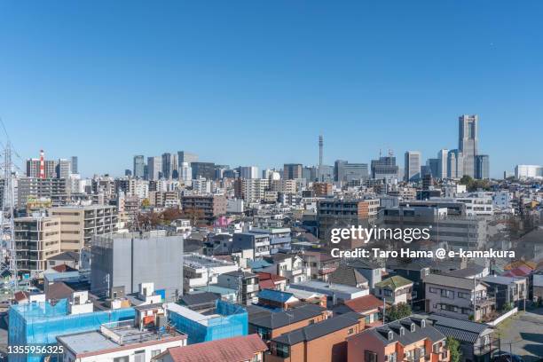 the residential district in yokohama city of japan - yokohama stock-fotos und bilder