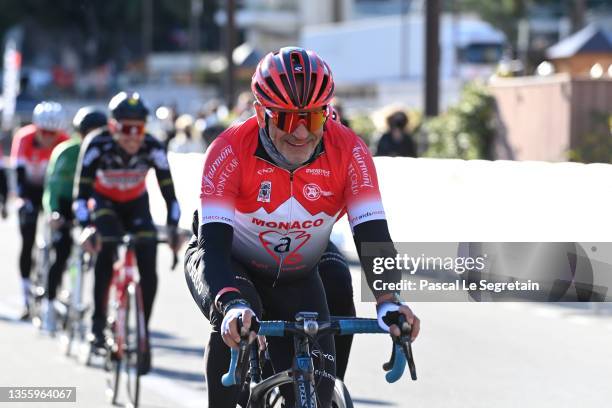 Marc Toesca rides a bike during the cycling festival 'Monaco BeKing 2021' on November 28, 2021 in Monte Carlo, France.