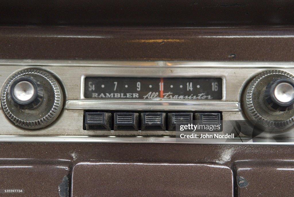 Button Radio Machine Push Button Radio In An Antique Car High-Res Stock Photo - Getty Images