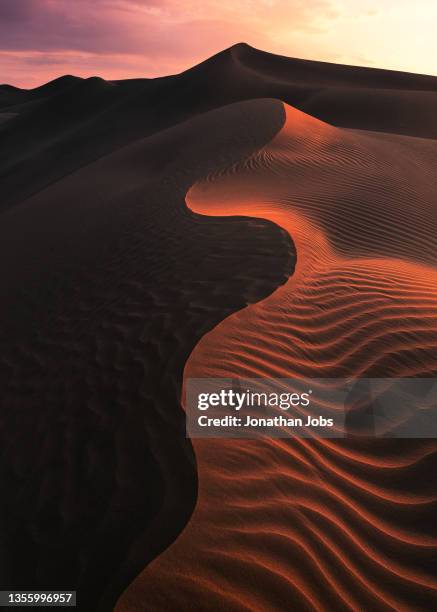 die wüstenwirbelsäule im sonnenuntergang - eastern stock-fotos und bilder