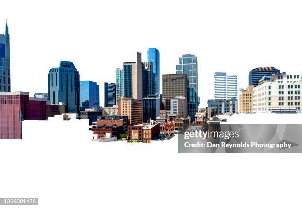 nashville tennessee on white background - nashville photos et images de collection