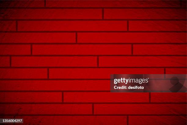 horizontal vibrant bright dark red or maroon colored painted brickwall pattern uneven wall textured grunge vector backgrounds partitioned by long bricks blocks - whitewashed brick stock illustrations