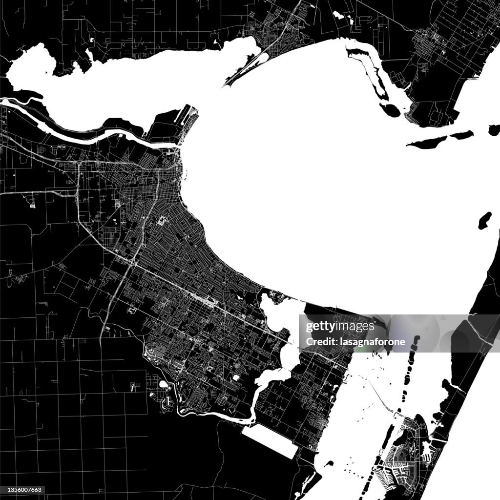 Corpus Christi, Texas, USA Vector Map