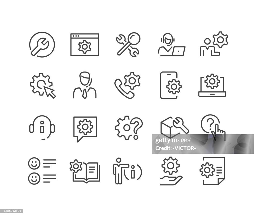 Tech Support Icons - Classic Line Series
