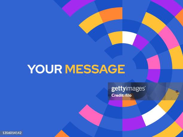 stockillustraties, clipart, cartoons en iconen met circle abstract title message - important