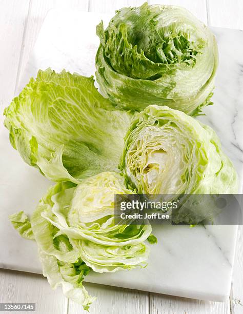 iceberg lettuce - iceberg lettuce stock pictures, royalty-free photos & images