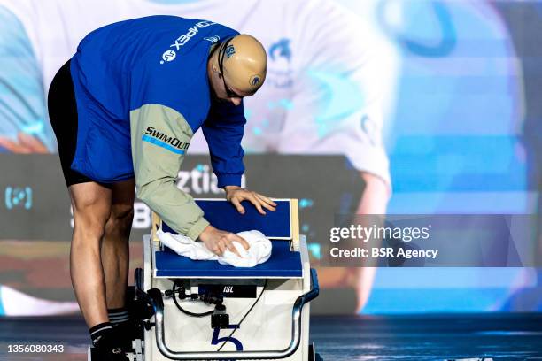 Jesse Puts of Cali Condors during the ISL Playoff Match 6 Day 2 at Pieter van den Hoogenband Zwembad on November 28, 2021 in Eindhoven, Netherlands...