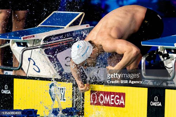 Arno Kamminga of Aqua Centurions during the ISL Playoff Match 6 Day 2 at Pieter van den Hoogenband Zwembad on November 28, 2021 in Eindhoven,...