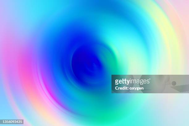 abstract neon motion blured swirl wave curves fluid soft pastel colored shape background - onde circolari foto e immagini stock