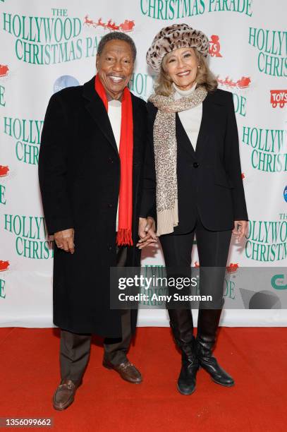 Billy Davis Jr. And Marilyn McCoo attend the 89th Annual Hollywood Christmas Parade supporting Marine Toys For Tots on November 28, 2021 in Los...