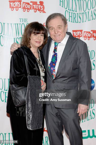 Teresa Modnick and Jerry Mathers attend the 89th Annual Hollywood Christmas Parade supporting Marine Toys For Tots on November 28, 2021 in Los...
