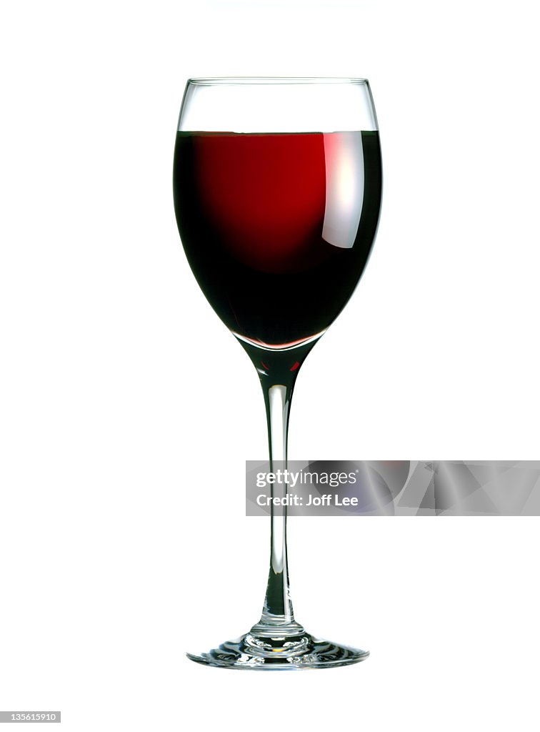 Glass of red wine