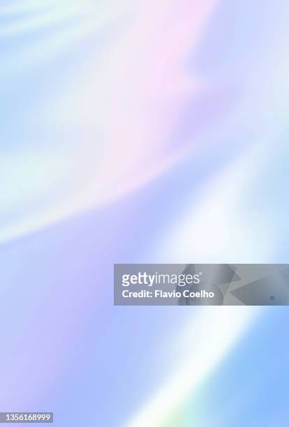 smooth holographic iridescent surface background - hologram graphic photos et images de collection