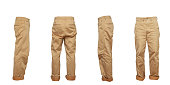 Chinos taken from the front, back, and side