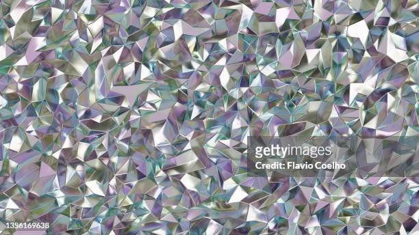 creased iridescent foil background - purple metallic stock pictures, royalty-free photos & images