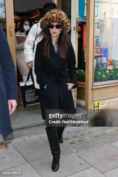 Emily Ratajkowski leaving Waterstones Gower St after a book signing on November 29, 2021 in London, England.