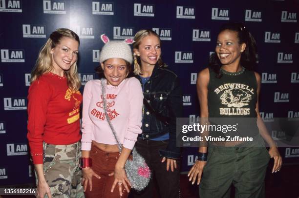 German pop group No Angels attend the launch party for IAM, an entertainment industry website, held at Quixote Studios in Los Angeles, California,...