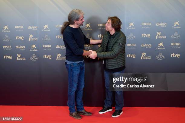 Director Fernando León de Aranoa and actor Javier Bardem attend the 36th edition Goya Awards candidates lecture at Cinema Academy on November 29,...