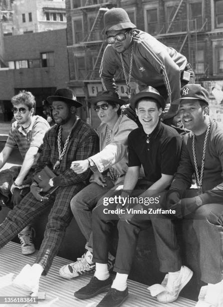 American rapper and musician Adam 'MCA' Yauch , American musician and DJ Jason 'Jam Master Jay' Mizell , American rapper and musician Michael 'Mike...