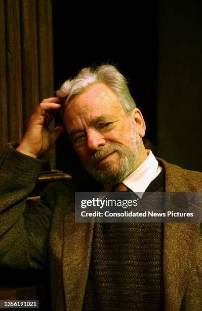 View of American composer and lyricist Stephen Sondheim during an event at the Folger Shakespeare Library, Washington DC, April 10, 2002. He was...