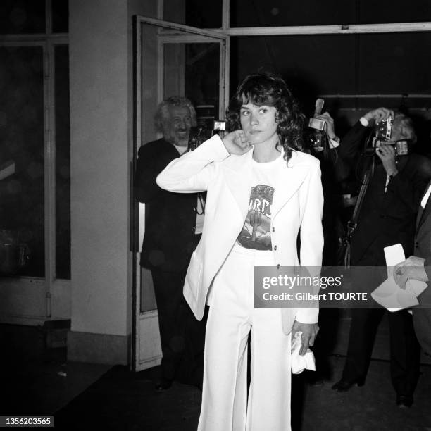 Actrice française Maria Schneider lors du Festival de Cannes en mai 1975