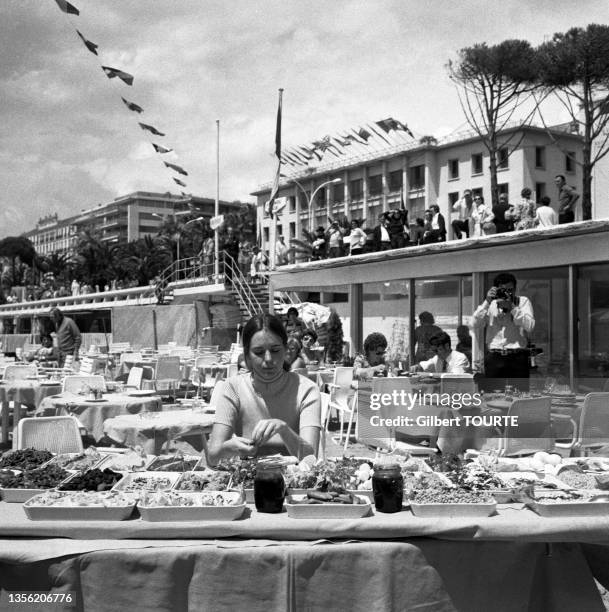 Actrice américaine Kitty Winn lors du Festival de Cannes en mai 1974