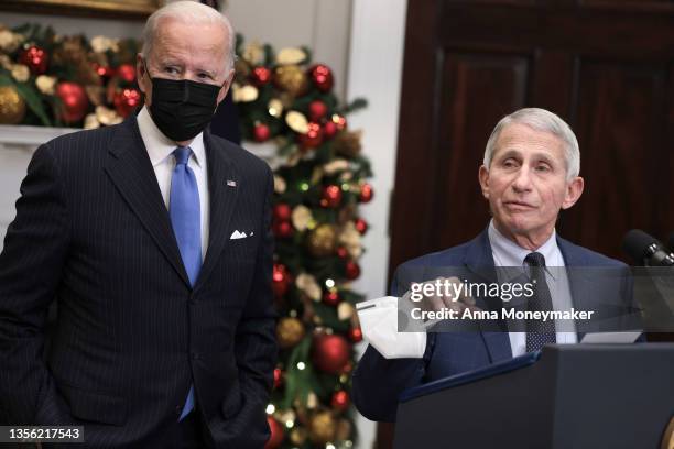 Anthony Fauci , Director of the National Institute of Allergy and Infectious Diseases and Chief Medical Advisor to the President, speaks alongside...