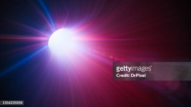 light tunnel with lens flare - effetto luminoso foto e immagini stock