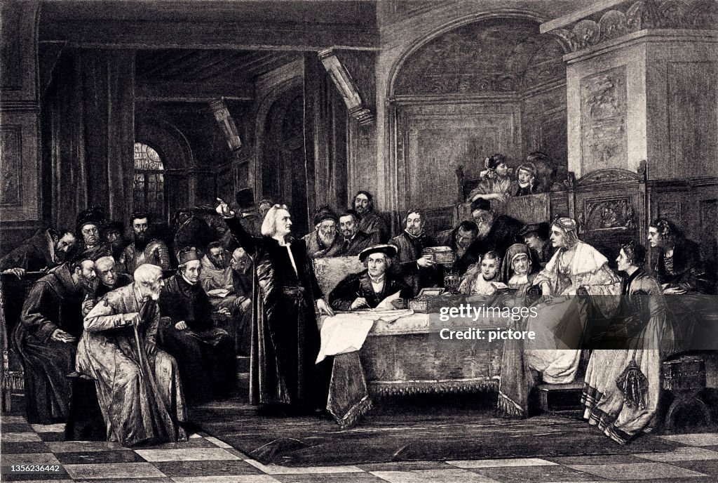 COLUMBUS AND ISABELLA I (1492) (XXXL with lots of details)
