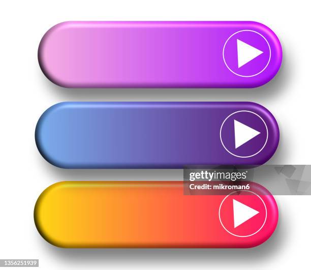 illustration of a button in ombre color - key message stock-fotos und bilder