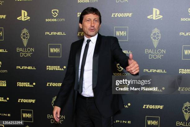 Leonardo Nascimento de Araujo attends the Ballon D'Or photocall at Theatre du Chatelet on November 29, 2021 in Paris, France.