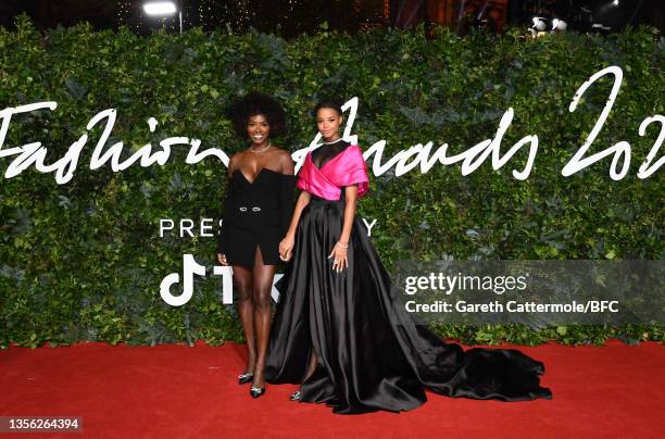 Lorraine Pascale and Ella Balinska attend The Fashion Awards 2021 at the Royal Albert Hall on November 29, 2021 in London, England.