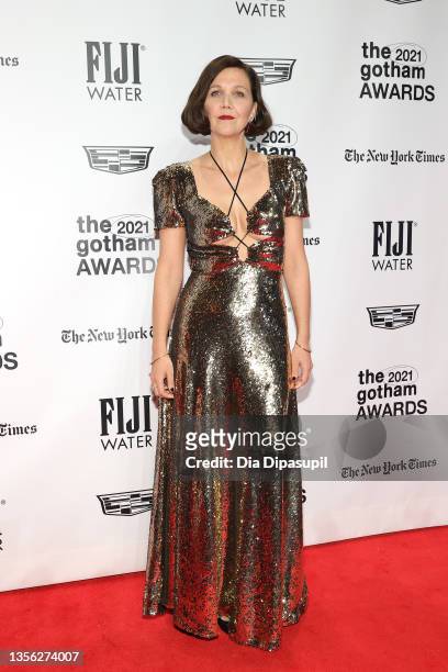 Maggie Gyllenhaal attends the 2021 Gotham Awards Presented By The Gotham Film & Media Institute at Cipriani Wall Street on November 29, 2021 in New...