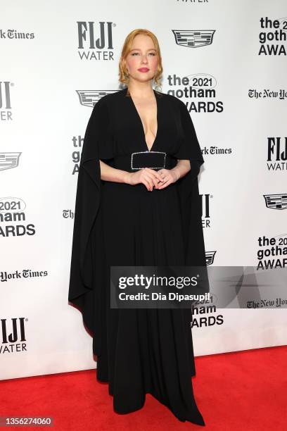 Haley Bennett attends the 2021 Gotham Awards Presented By The Gotham Film & Media Institute at Cipriani Wall Street on November 29, 2021 in New York...