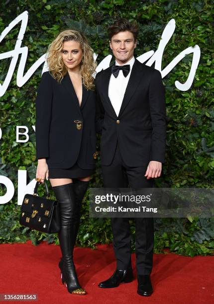 Pixie Lott and Oliver Cheshire attend The Fashion Awards 2021 at the Royal Albert Hall on November 29, 2021 in London, England.